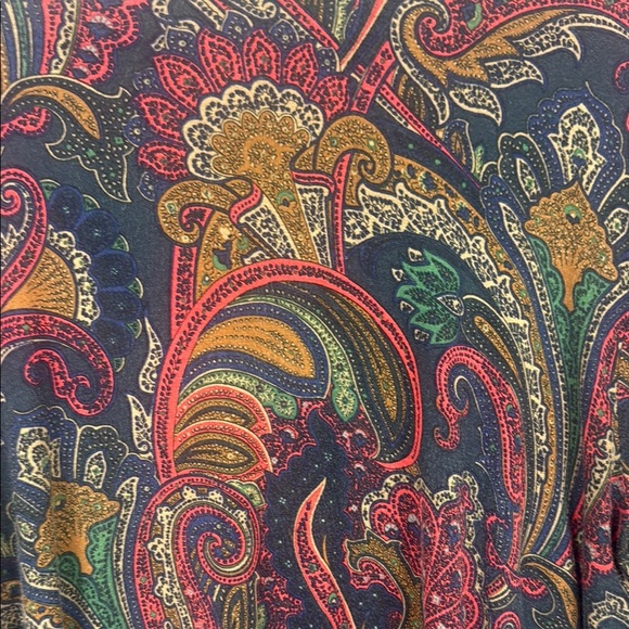 Ralph Lauren Fitted Multicoloured Abstract Artsy Pattern 3/4 Sleeve Top Size XL - Picture 5 of 9